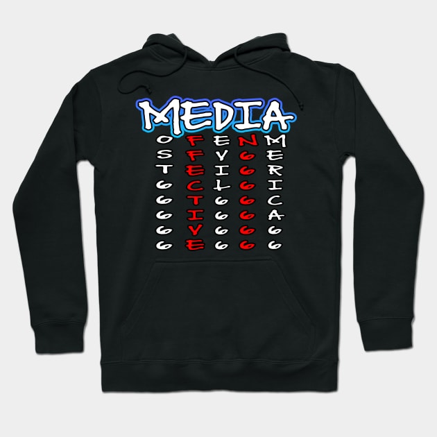 MEDIA Most Effective Devil In America Hoodie by Shawnsonart